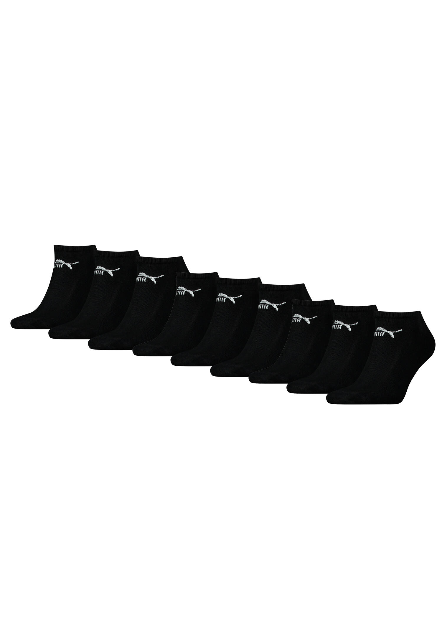 PUMA 9er PACK Puma Unisex Sneaker Socken im Retro Design knöchelhoch für Damen Herren
