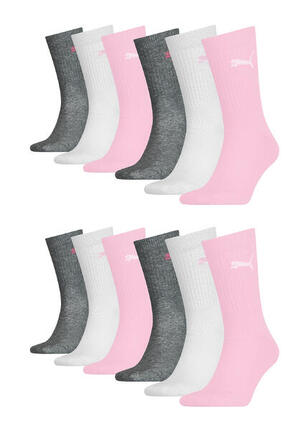 12er PACK Puma JUNIOR CREW Kinder Tennis Socken für Mädchen und Jungen