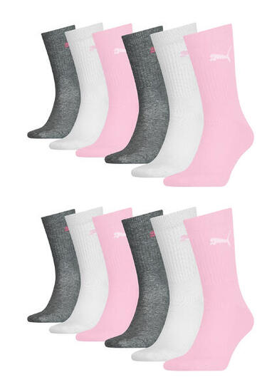 12er PACK Puma JUNIOR CREW Kinder Tennis Socken für Mädchen und Jungen