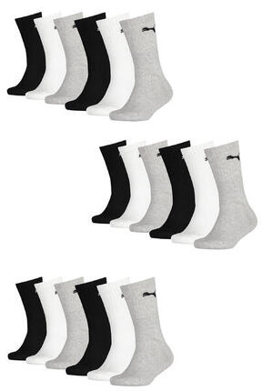 18er PACK Puma JUNIOR CREW Kinder Tennis Socken für Mädchen und Jungen