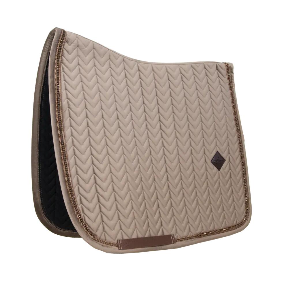 KENTUCKY HORSEWEAR Zadeldek FULL - Beige - Velvet - Dressuur - Zadeldoek