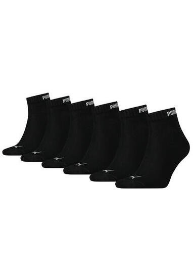 Puma Unisex Quarter Socken Sneaker knöchelhoch für Damen Herren 6er Pack