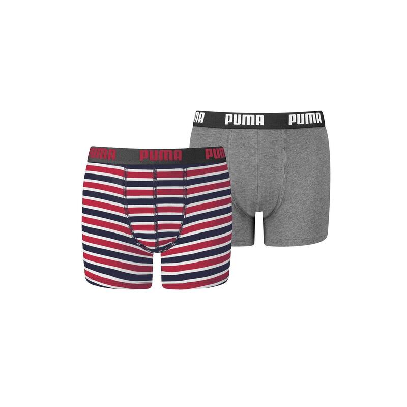 PUMA Printed Basic gyerek boxer, 2 pár