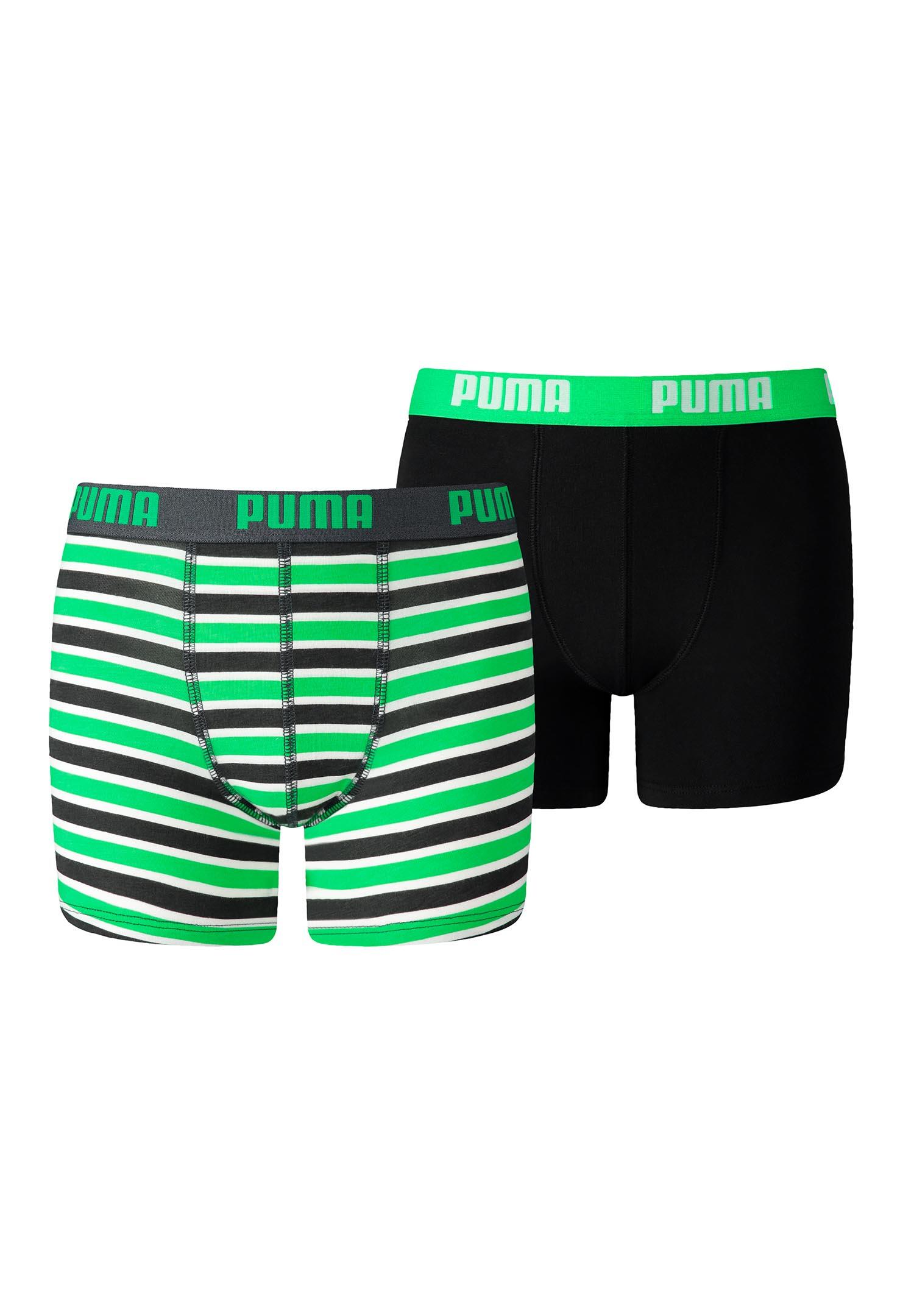PUMA Puma Basic Boxer Printed Stripes Boxershorts Jungen Kinder Unterhose 2 er Pack