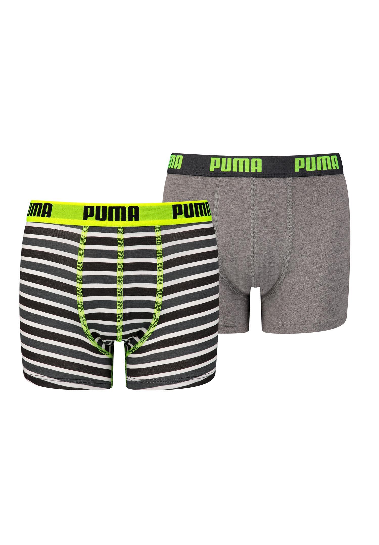 PUMA Puma Basic Boxer Printed Stripes Boxershorts Jungen Kinder Unterhose 2 er Pack