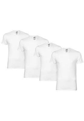 T-SHIRTS 4 PACK Puma Basic Crew T-Shirt Men Herren Unterhemd Rundhals