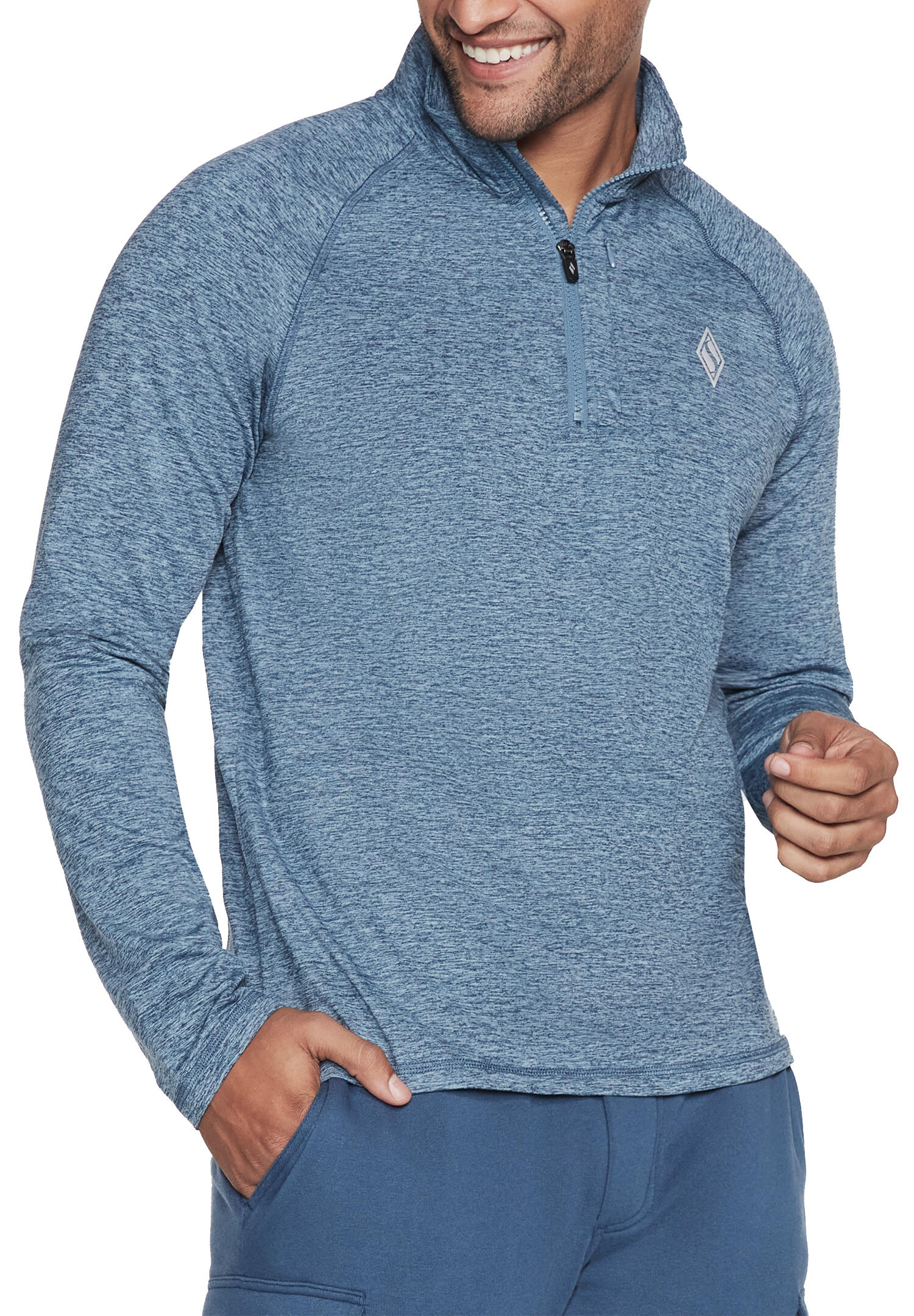 Skechers SKECH-KNITS ULTRA GO 1/4 Zip Herren Shirt MLT187 607 LBLW blau 2/2
