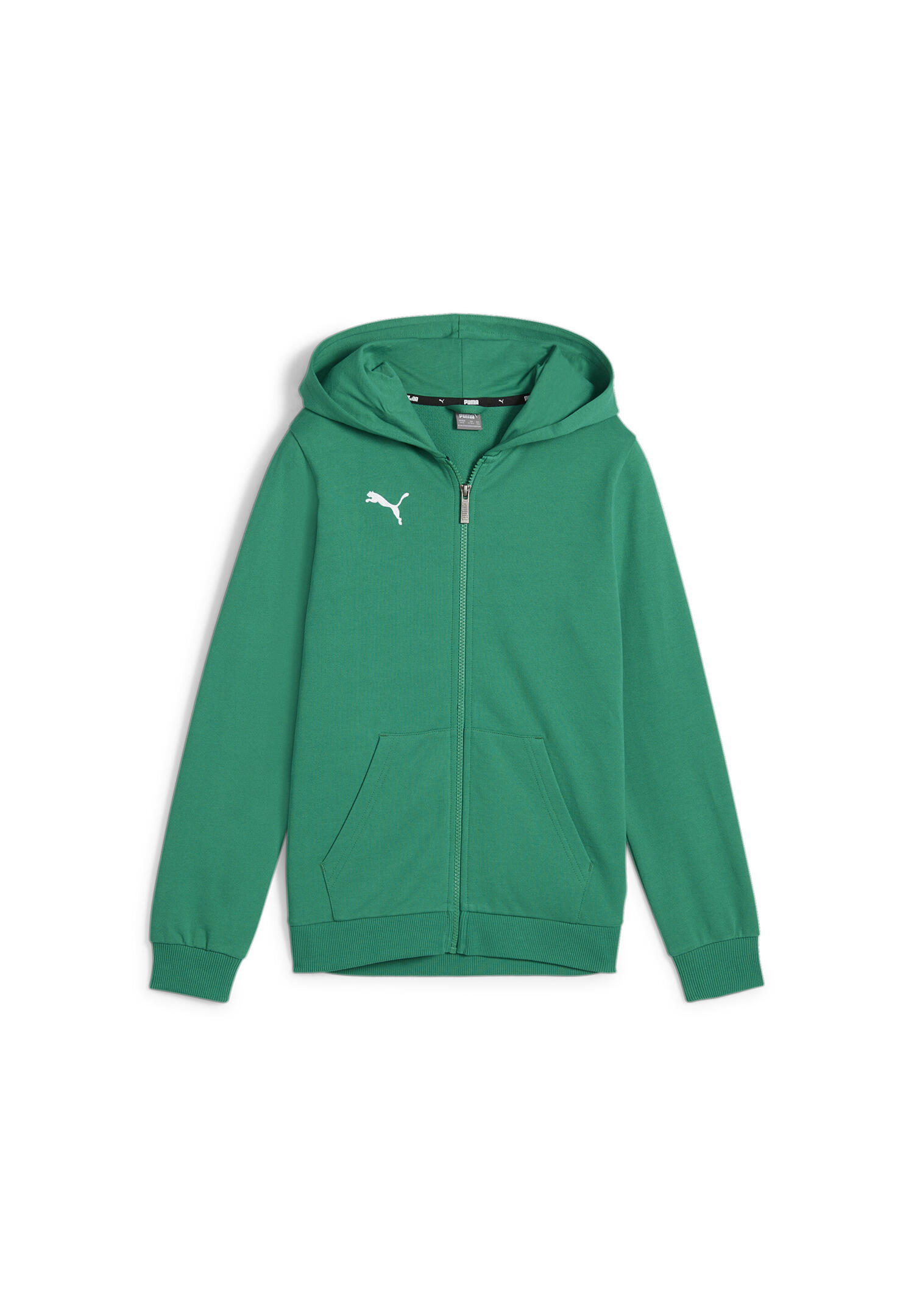 PUMA Kinder teamGOAL Casuals Hooded Jacket Jr Kapuzenjacke 658596 05 grün 1/2