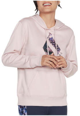 Skechers Diamond Forever Floral Damen Pullover Hoodie WHD73 Rosa