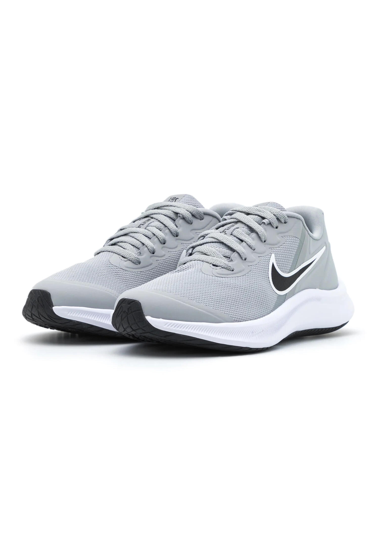 NIKE Nike Boys Junior Trainers Star Runner 3 GS  Running Lace Up Shoes Grey UK Size 3