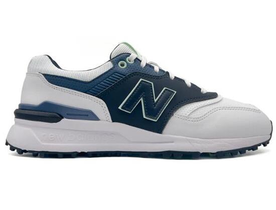 New Balance G 997 SL 2024, Zapatos de Golf Hombre, Blanco/Azul Marino