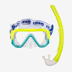 Masque et Tuba de Snorkeling Combo Keewee Jr Enfant Jaune