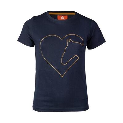 Red horse t-shirt toppie - navy rose