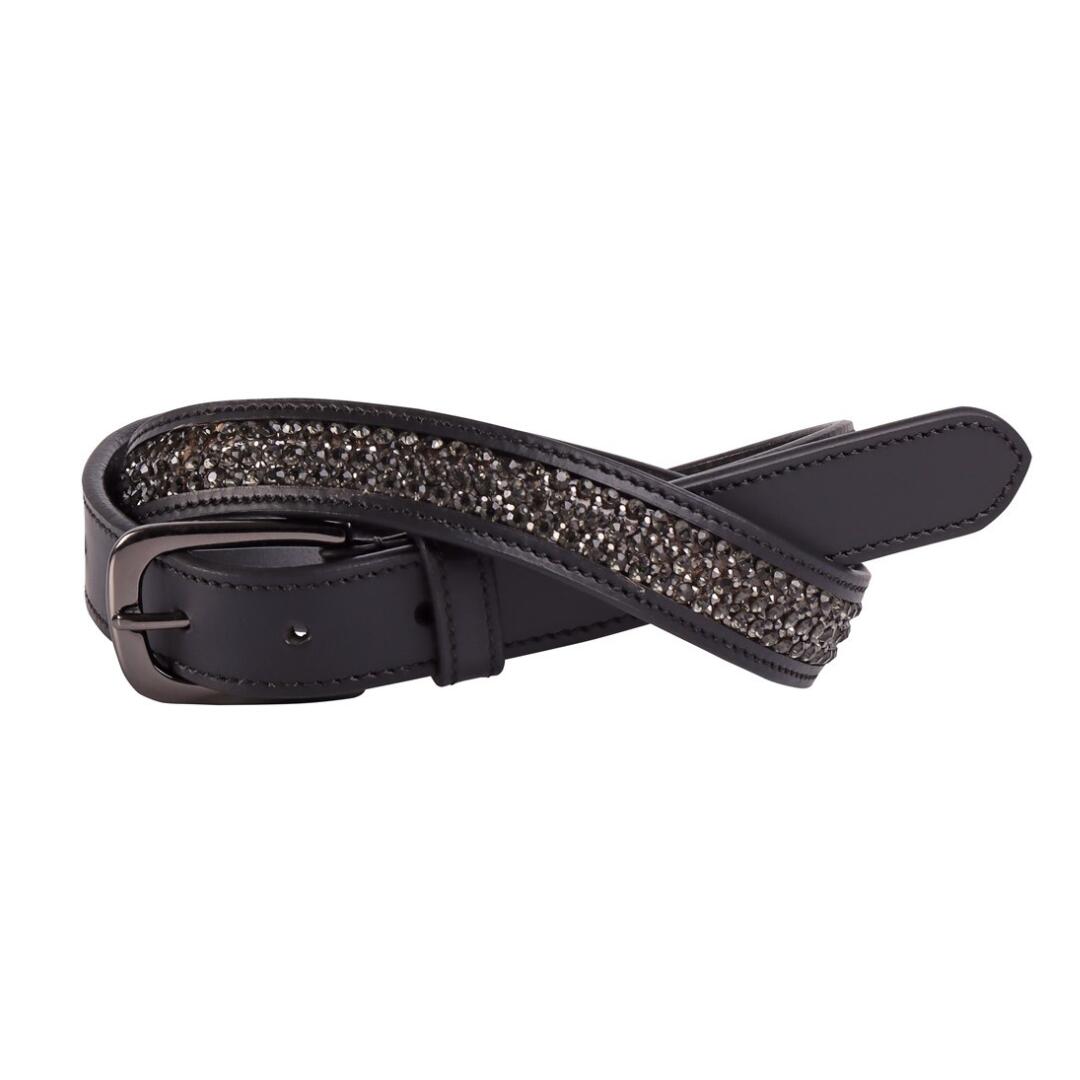 Harry's Horse Riem Leder Crystal -Zwart Gunmetal 2/3