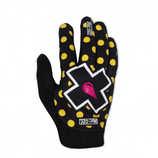 Muc-Off Polka Yellow / Black MTB Long Gloves