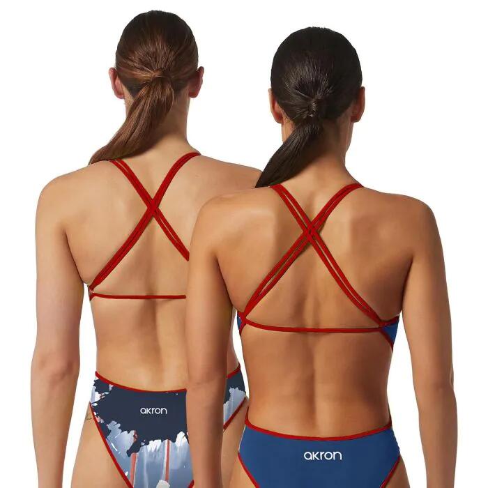 Traje de baño Neptune con lazo en la espalda para niña Amanzi - Azul 2/5