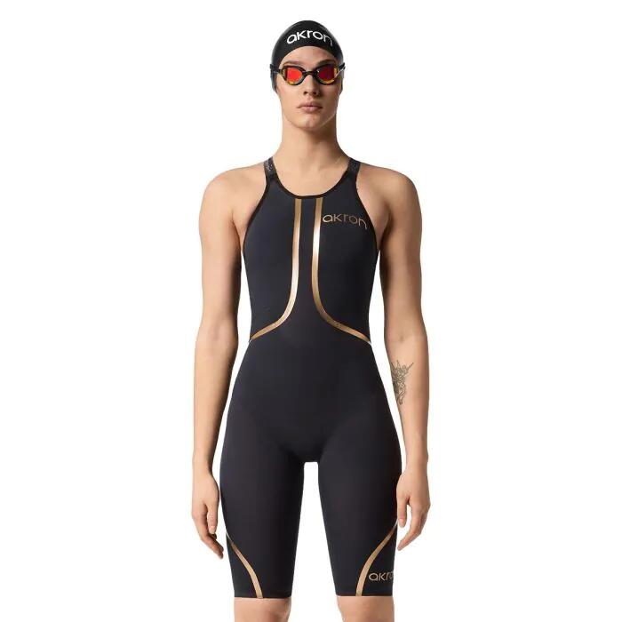 Akron - Combinaison Dos Fermé Pour Femme Akron Venom Hero - Bronze - Taille 24 - Maillot De Bain 1 Pièce - Bleu|marron - 24 - Decathlon