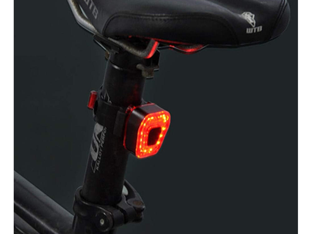 Tylne światło rowerowe czerwone, 14 LED, USB, wodoodporne 4/7