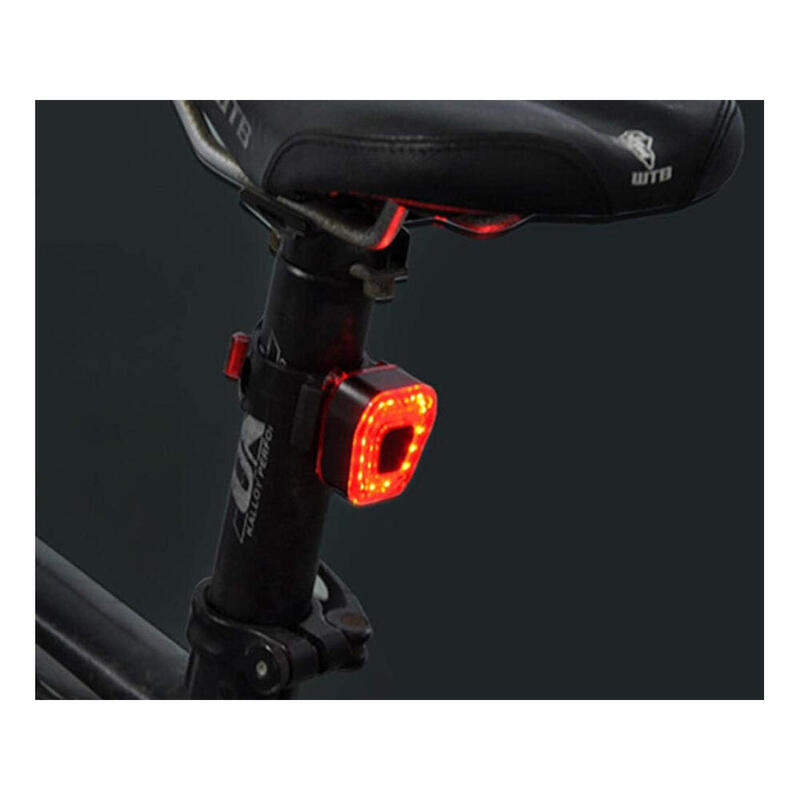 Feu arrière de vélo Rouge 14 LEDs - Rechargeable par USB - Etanche