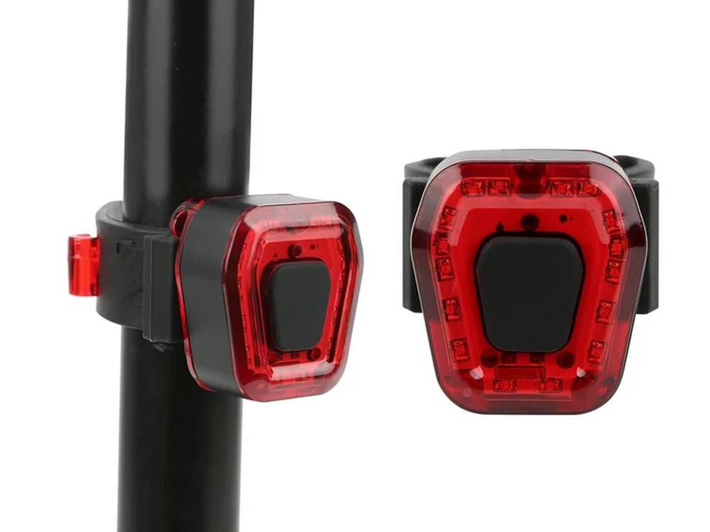 Tylne światło rowerowe czerwone, 14 LED, USB, wodoodporne 3/7