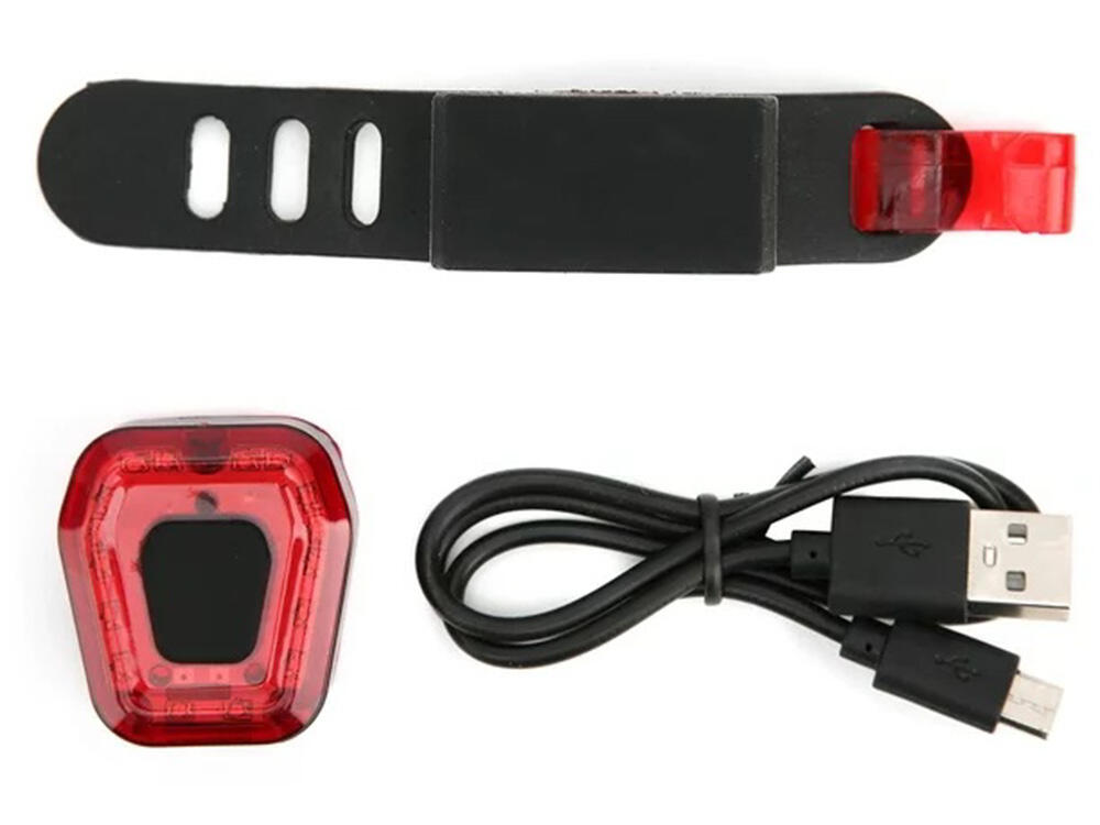 Tylne światło rowerowe czerwone, 14 LED, USB, wodoodporne 7/7