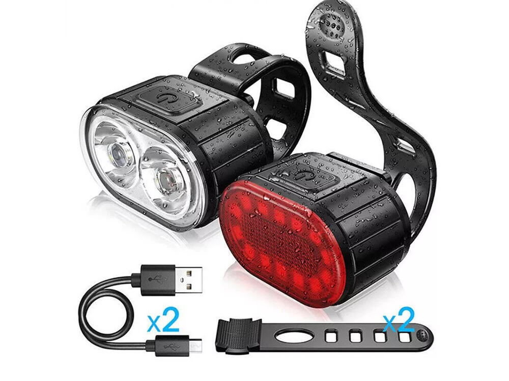 Set Luci Bici ADDVIEW Twins: Anteriore 40 Lux E Posteriore, Ricaricabili USB-C, Omologate StVZO