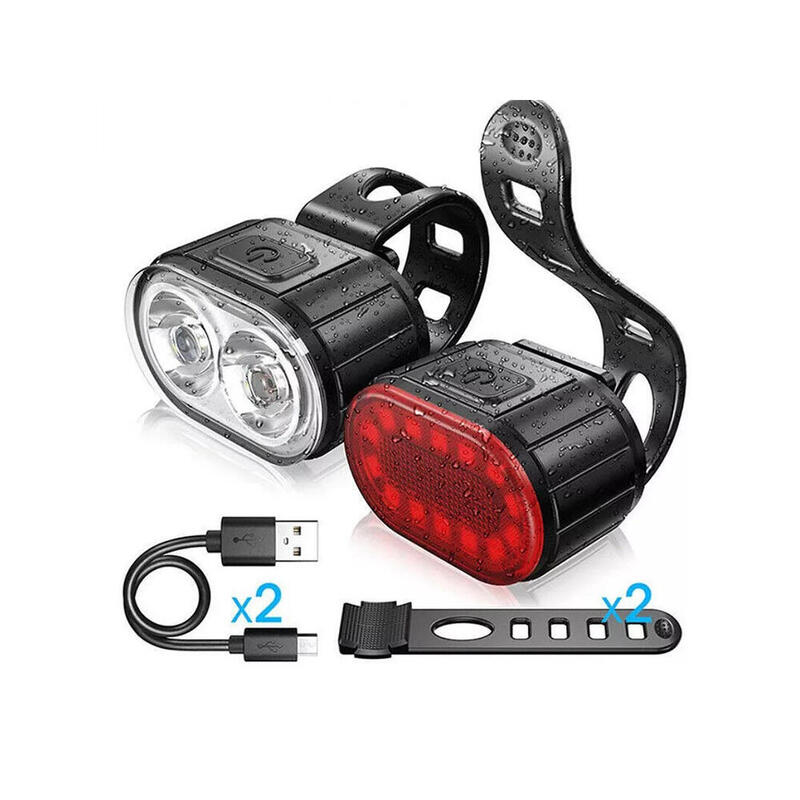 Feux arrière de vélo LED rechargeables USB,éclairage de vélo,lampe de