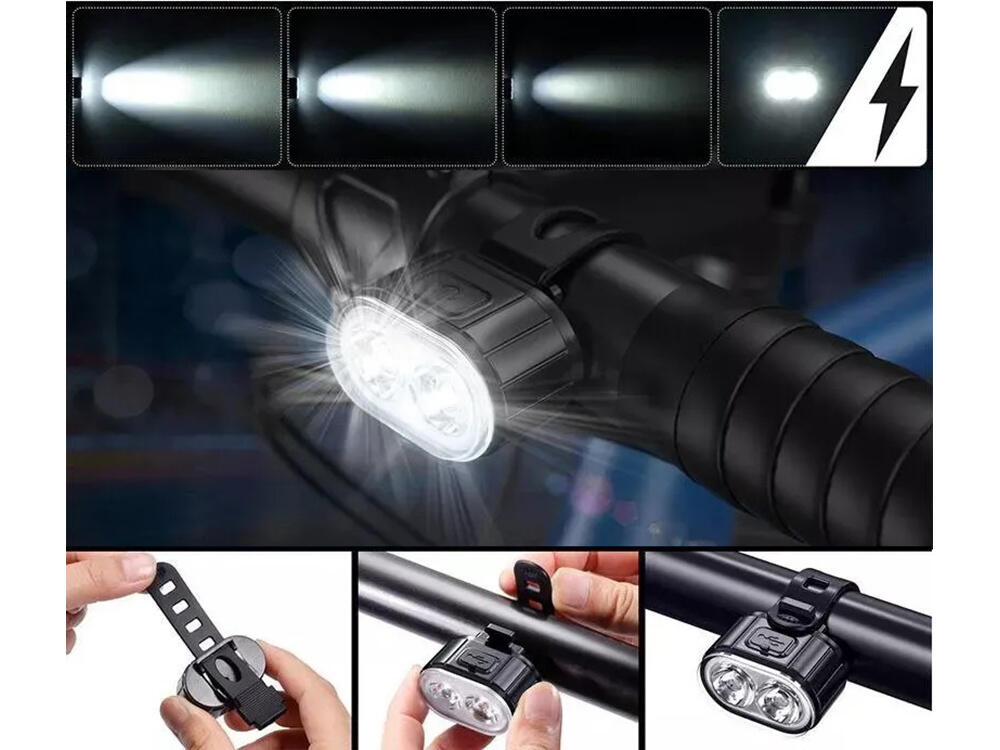 Fietsverlichtingsset Sport - Voorlicht en Achterlicht - LED - USB-Oplaadbaar 2/6