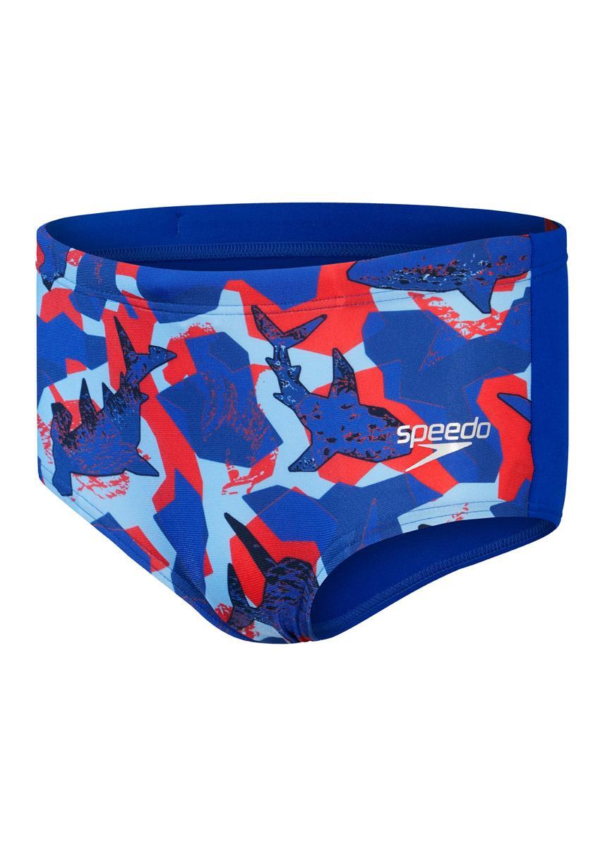 Speedo Boy's Allover Digital 13cm Briefs - Shark Infested Waters 4/4