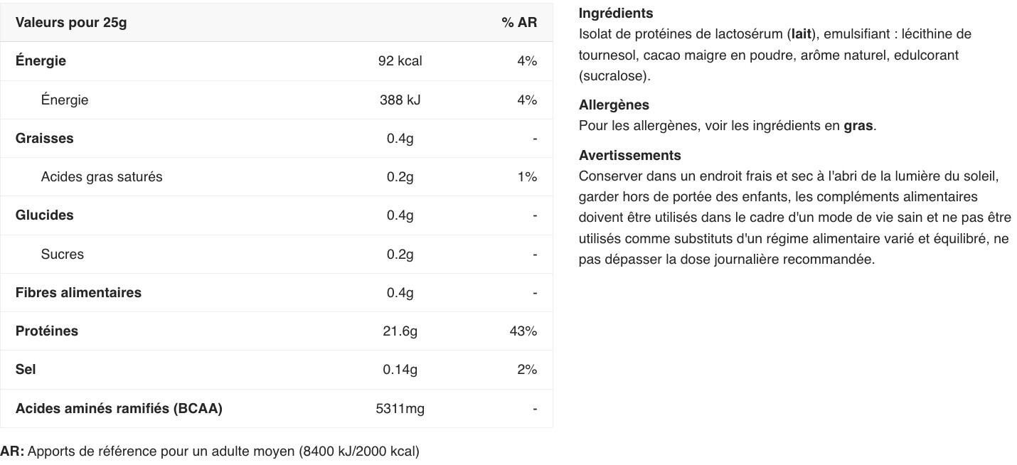 Whey isolate - Iso-XP - Chocolat Caramel 2/3