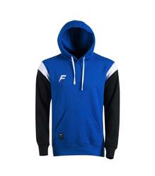 Sweat capuche de rugby Force XV CONQUETE bleu-noir