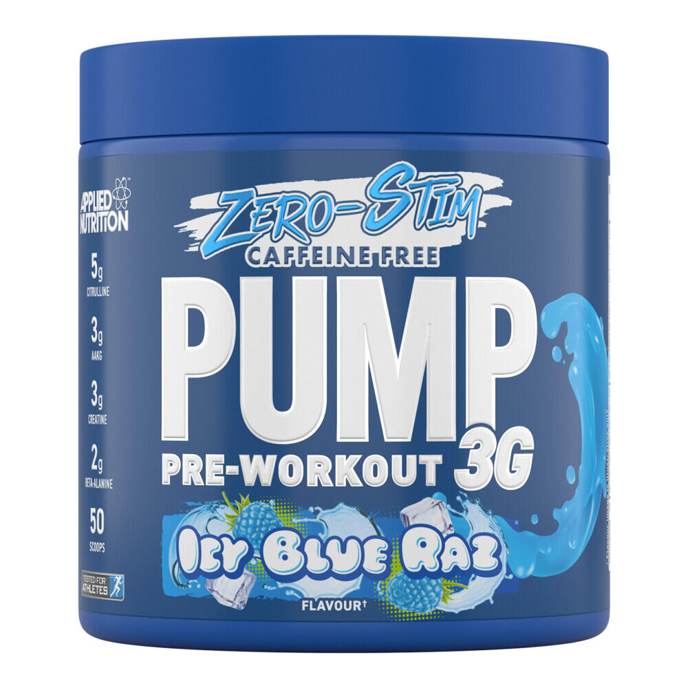 Applied Nutrition - Pre-workout - Pump 3g Zero Stim Pre-workout - Framboise Bleue Glacée 375g - Pre-workout - Decathlon