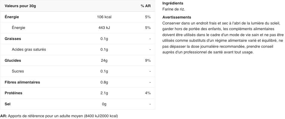 Crème de riz - Cream of Rice - Saveur neutre 2/3