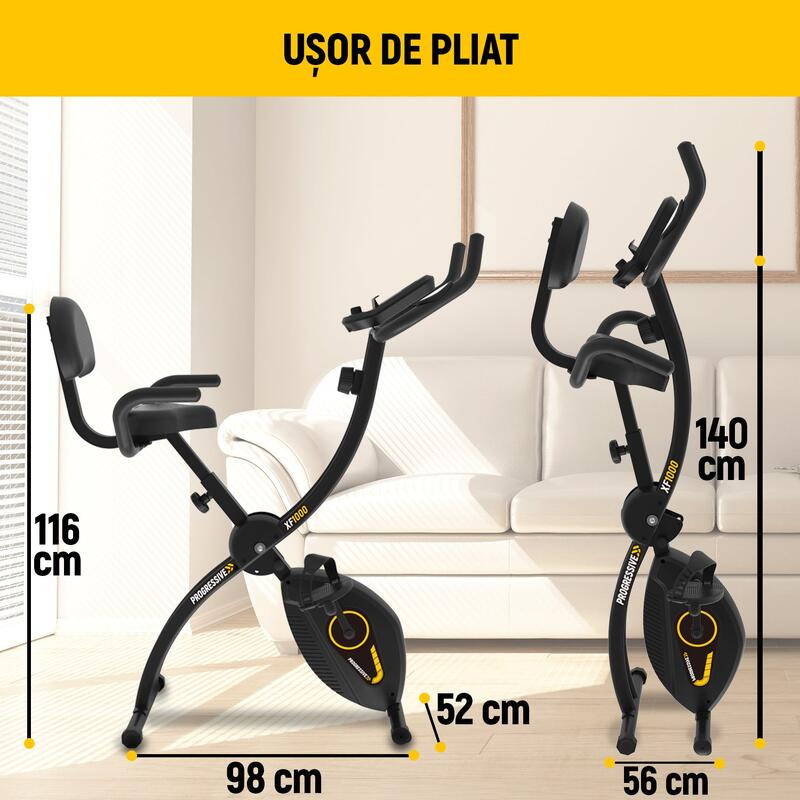 Bicicleta fitness pliabila  PROGRESSIVE XF1000