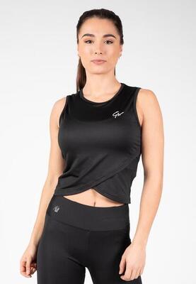 Estelle twisted crop top - zwart