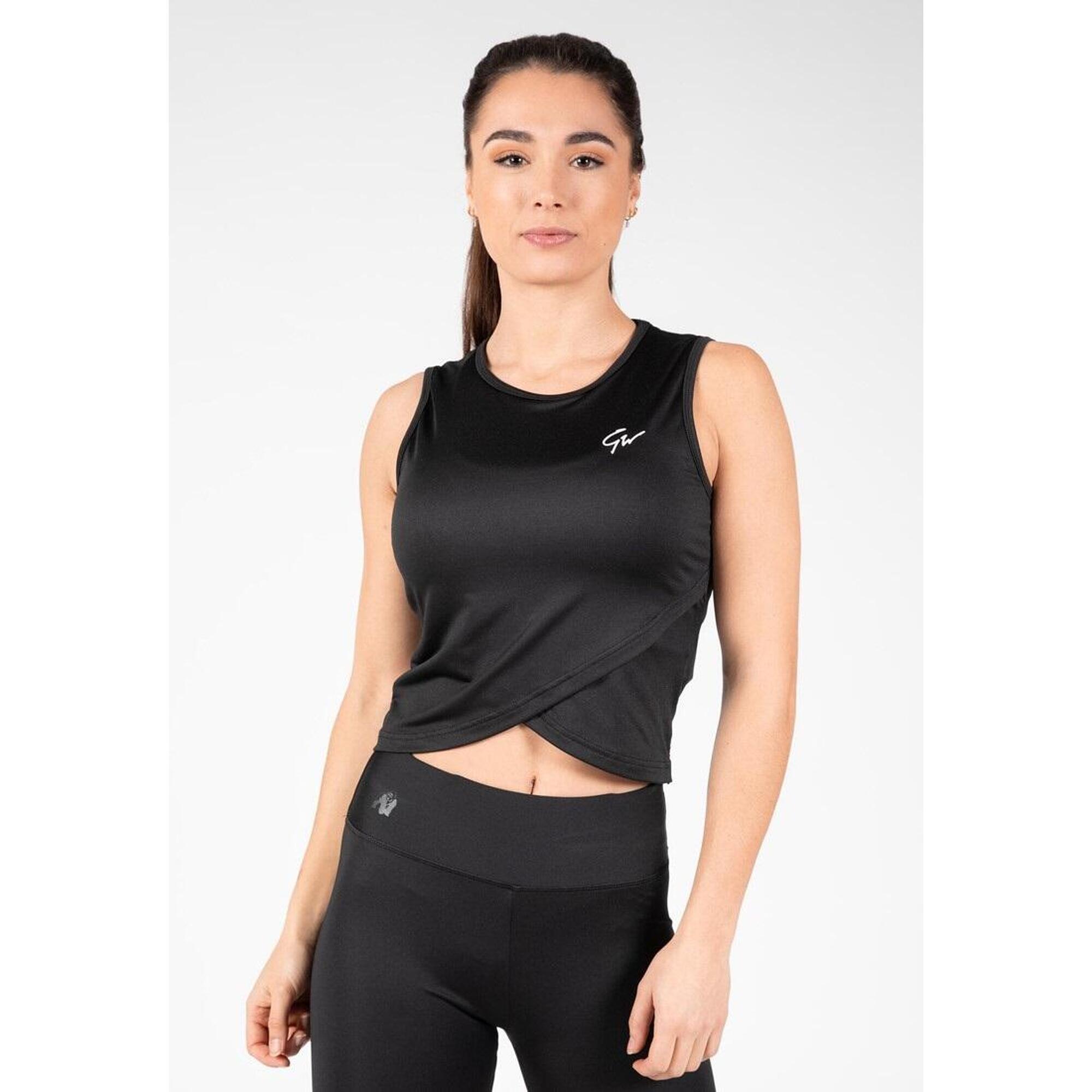 Estelle Skręcone Crop Top - Czarny
