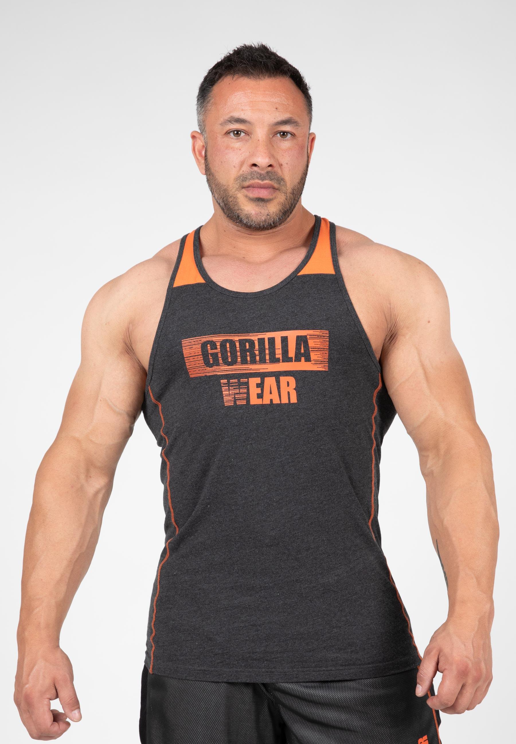 GORILLA WEAR Wallace Canotta - Grau/Arancia