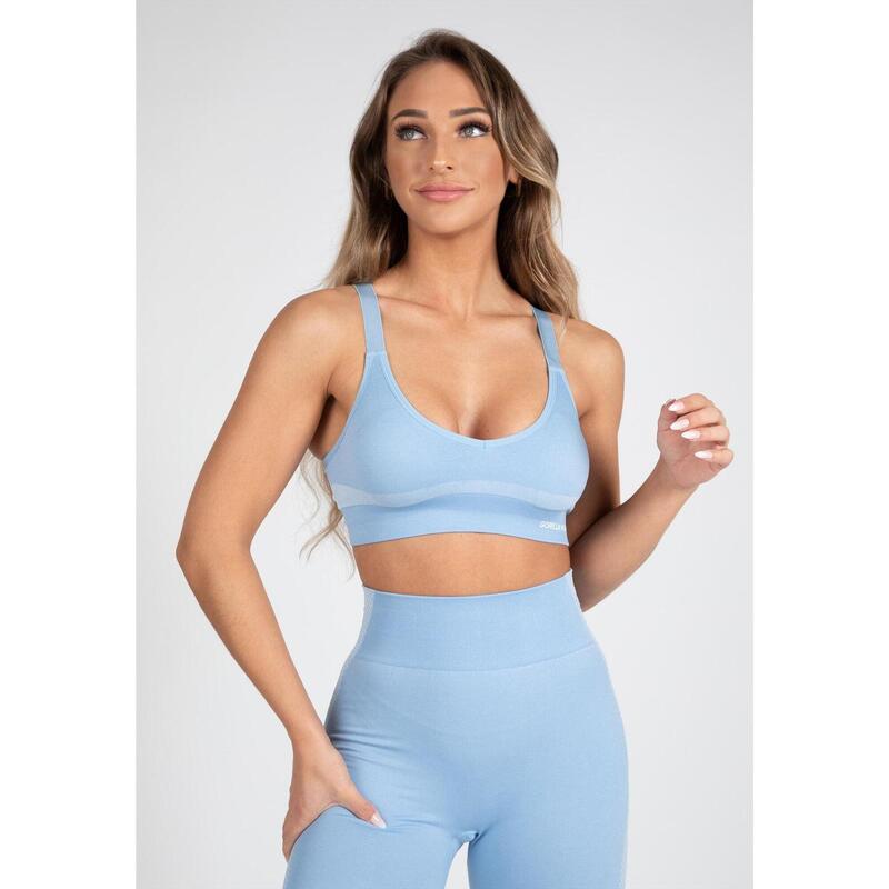 Selah Sans couture Soutien-gorge de sport - Light Bleu - S/M