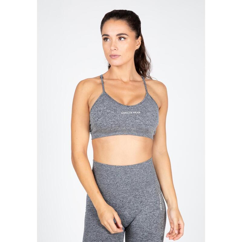 Quincy Sans couture Soutien-gorge de sport - Grau Melange /L