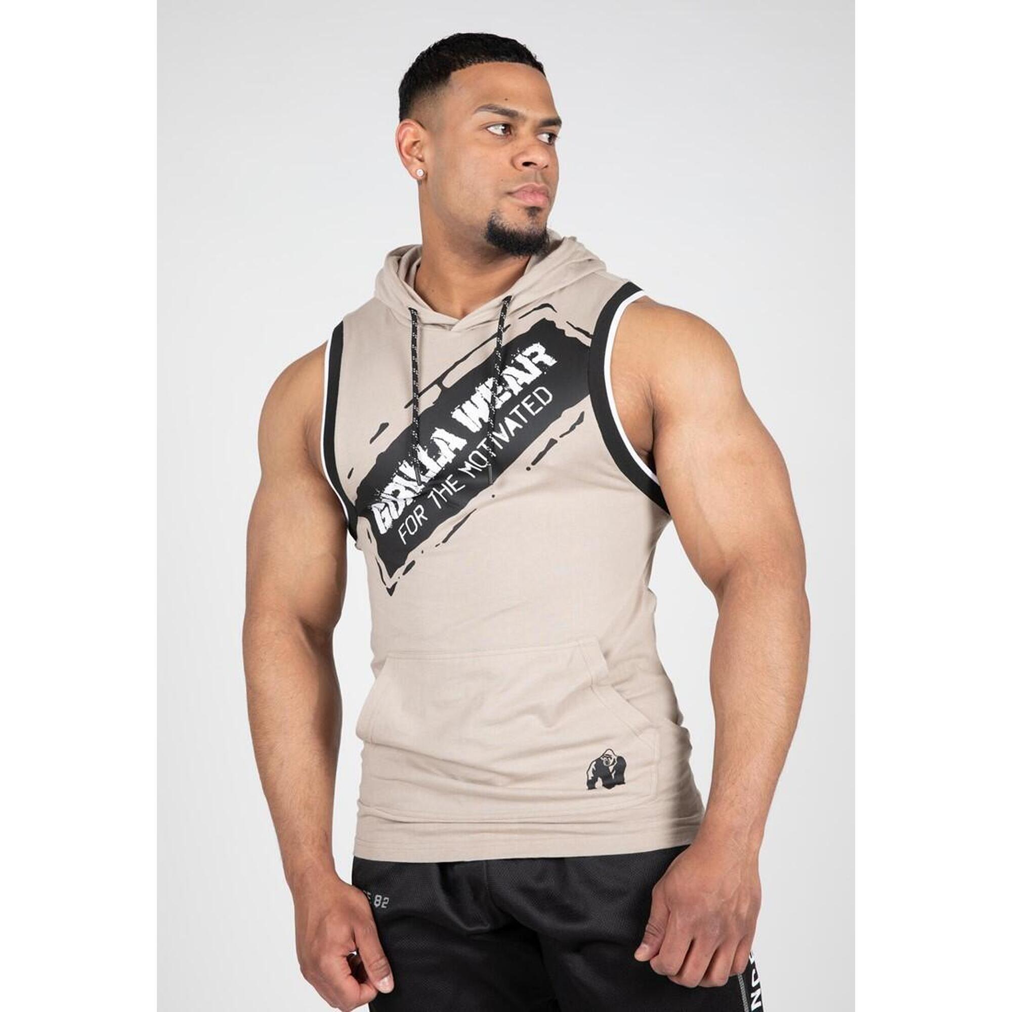 Loretto Hooded Tank Top - Beige - XL