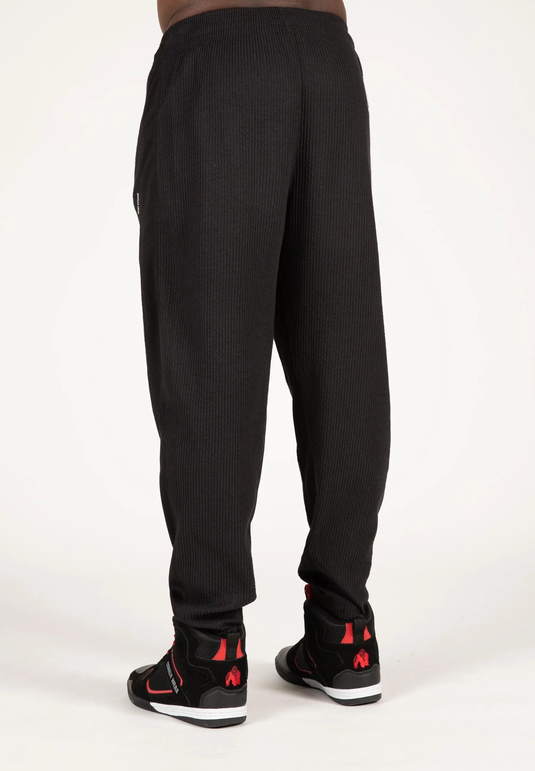 Pantalón Chándal Fitness Largo Hombre GORILLA WEAR Augustine Old School Rojo 3/6