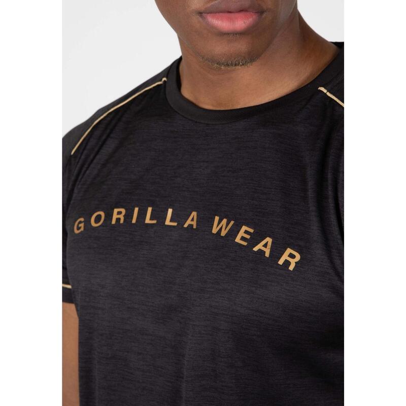 Gorilla Wear Fremont T-shirt - Zwart / Goud