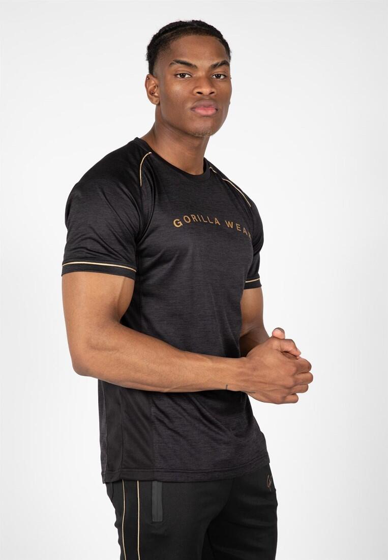GORILLA WEAR Fremont T-Shirt chwarz/Gold