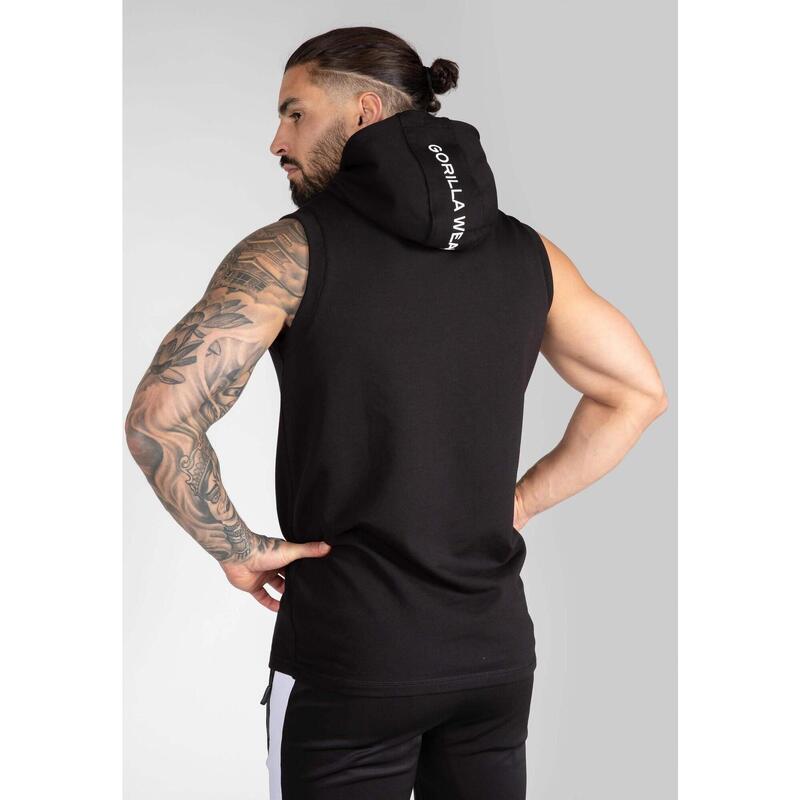 Lincoln Sleeveless Hoodie - Black - S