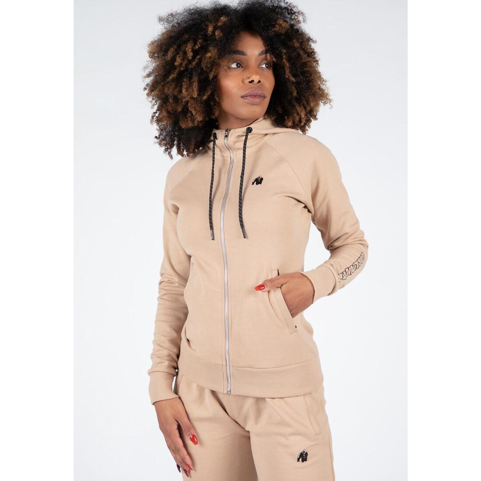 Marion Sweat à capuche zippé - Beige - XS