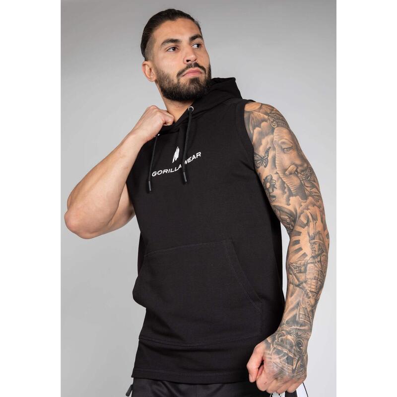 Lincoln Sleeveless Hoodie - Black - S