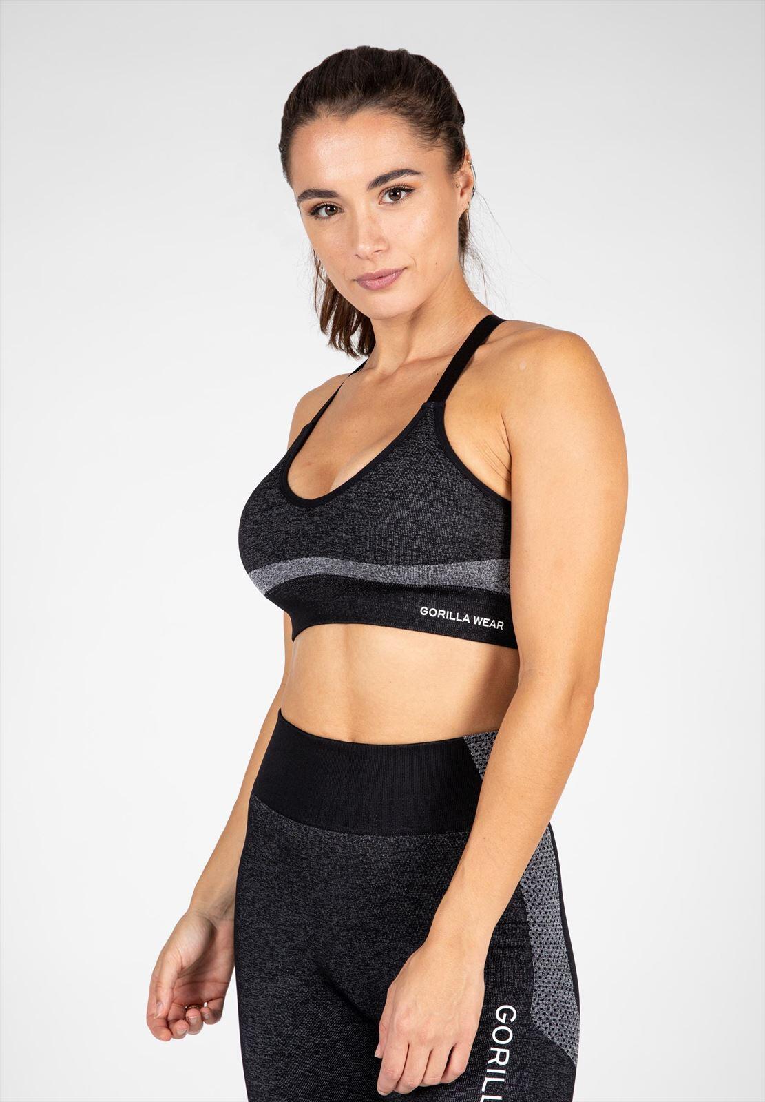 GORILLA WEAR Selah Nahtlos Sport-BH - Schwarz
