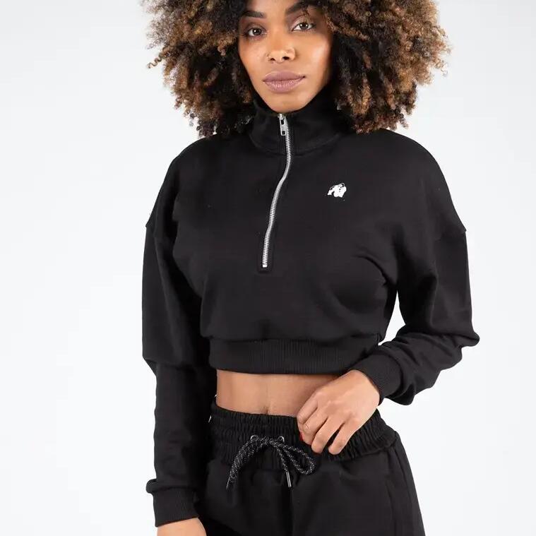 Women's half-zip crop sweatshirt Gorilla Wear Ocala