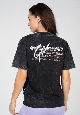 Medina oversized t-shirt - washed zwart