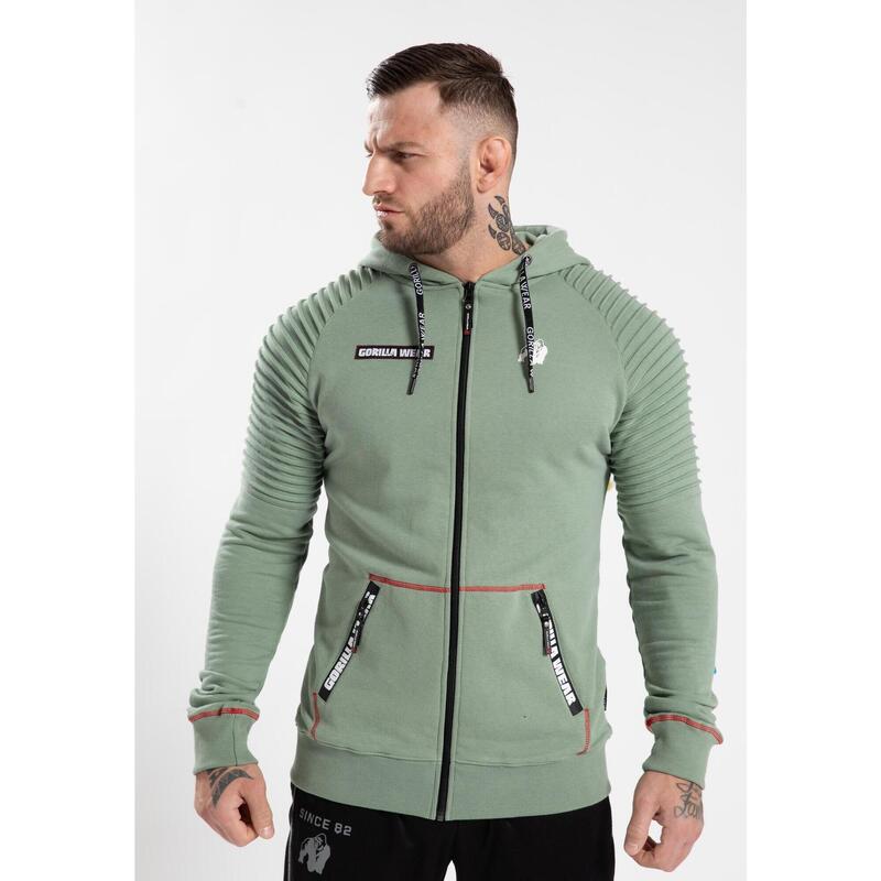 Georgia Zipped Hoodie - Green